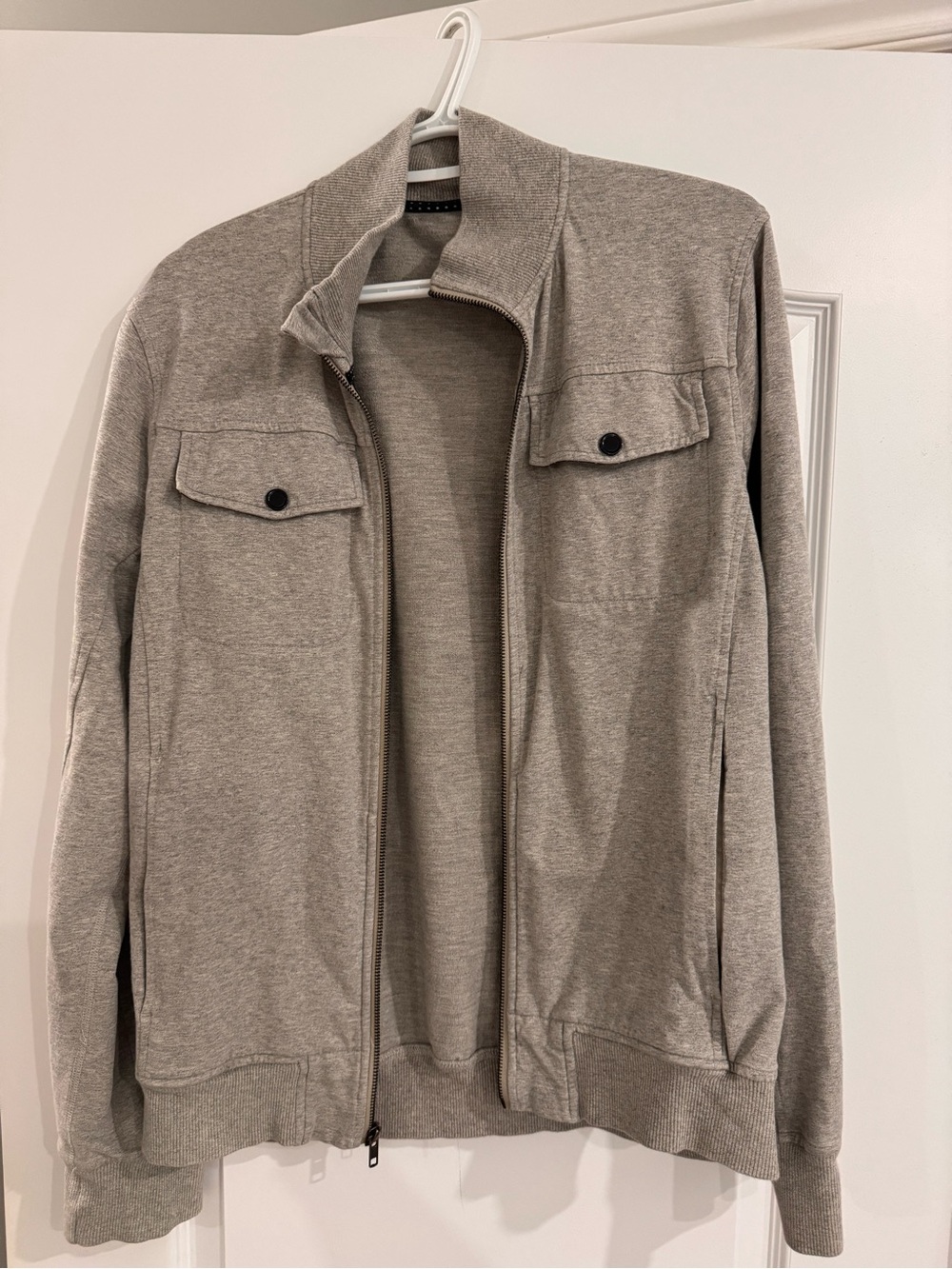 Lululemons Men's Light Gray Zip-Up Jacket